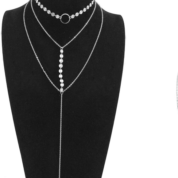 Choker Necklace Thin Long Chain for Women Lady - Picture 5 of 7